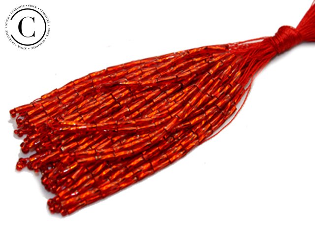 Bugle Bead Dropper Bunch RED/HOT RED