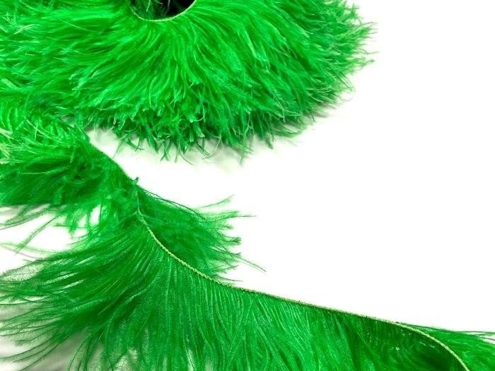 Ostrich Feather Fringe Trim APPLE GREEN/TROPIC LIME