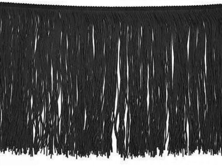 Tactel Fringe Trim 15 Cm BLACK
