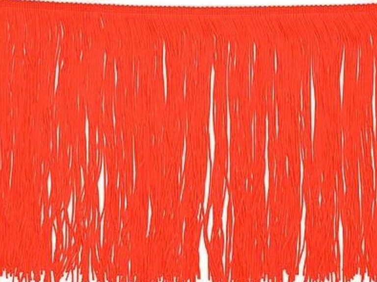 Tactel Fringe Trim 15 Cm FLAME RED