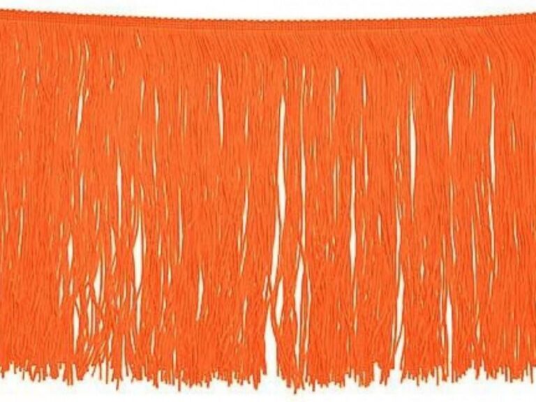 Tactel Fringe Trim 15 Cm TANGERINE