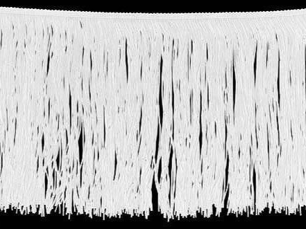 Tactel Fringe Trim 15 Cm WHITE