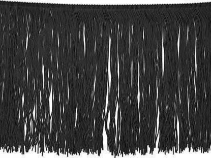 Tactel Fringe Trim 30 Cm BLACK