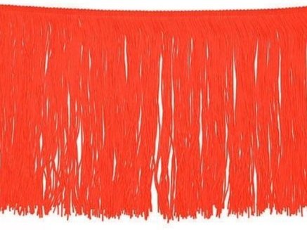 Tactel Fringe Trim 30 Cm FLAME RED