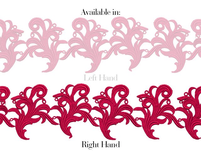 Lace Tamara Guipure Ribbon CHERRY RED