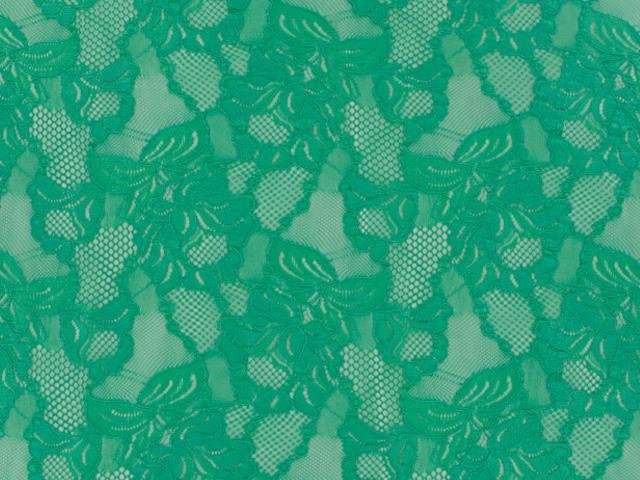 Floral Cascade Stretch Lace - COOL AQUA