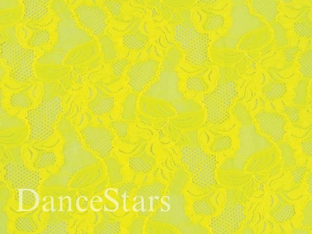 Floral Cascade Stretch Lace SASSY YELLOW