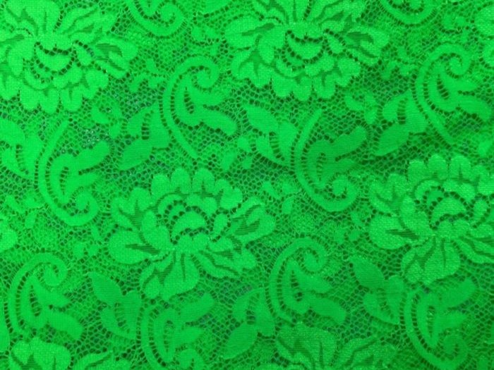 Flower Stretch Lace - APPLE GREEN/TROPIC LIME