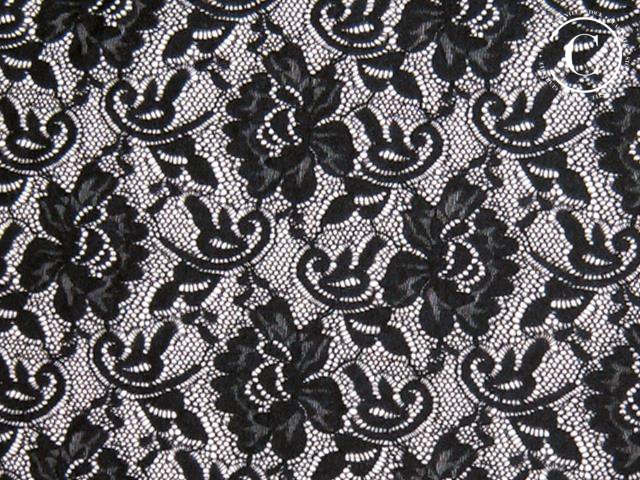 Flower Stretch Lace BLACK