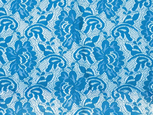 Flower Stretch Lace ELECTRIC BLUE