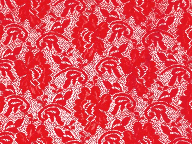 Flower Stretch Lace - HOT RED