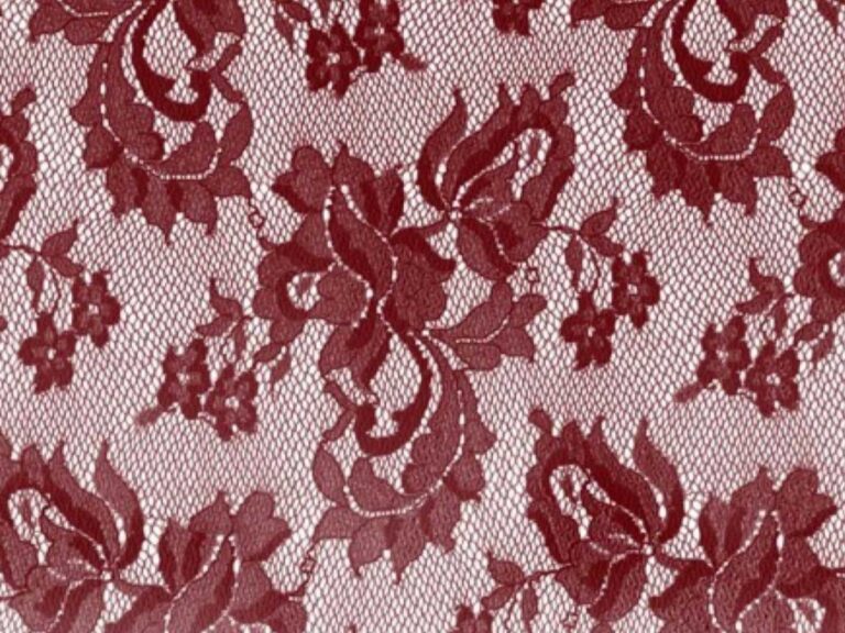 Spanish Rose Stretch Lace - BURGUNDY