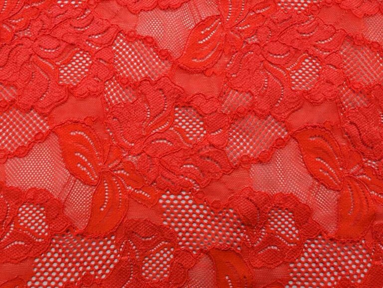 Floral Cascade Stretch Lace - TANGO FLARE
