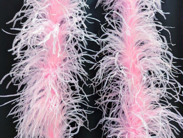 Ostrich Feather Boa 5 Ply SUGAR PINK/PINK FIZZ