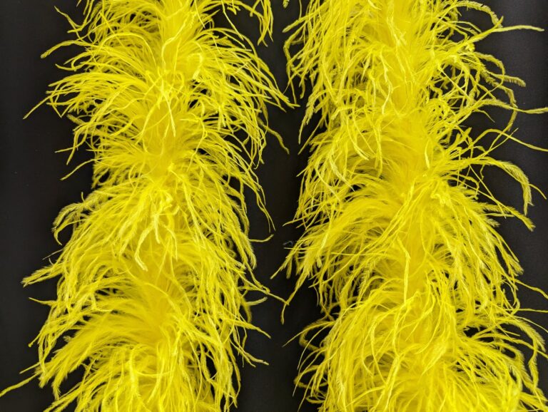 Ostrich Feather Boa 5 Ply SASSY YELLOW/SAFFRON