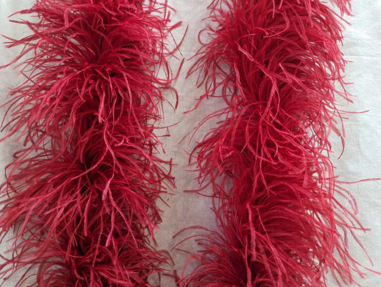 Ostrich Feather Boa Lux 5 Ply CHERRY RED