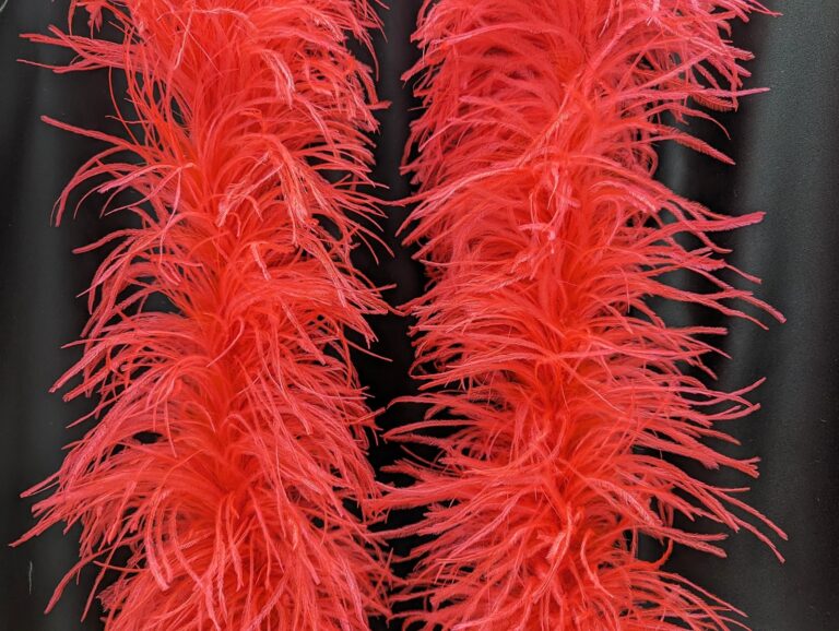 Ostrich Feather Boa Lux 5 Ply FLUORESCENT RED
