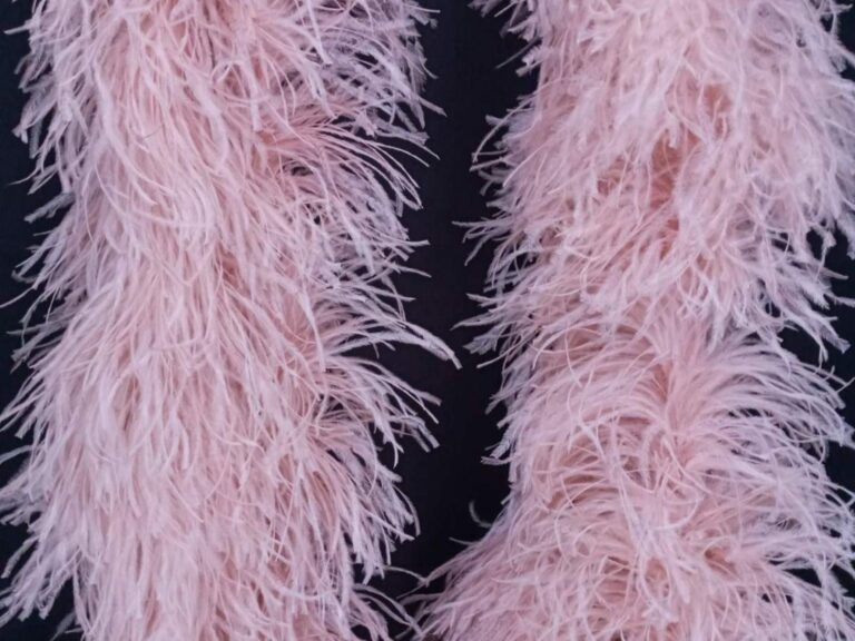 Ostrich Feather Boa Lux 5 Ply SUGAR PINK/POWDER PINK