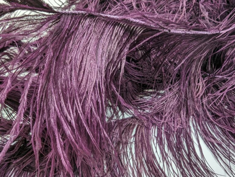Ostrich Feather Fringe Trim 12-15 Cm - PLUM
