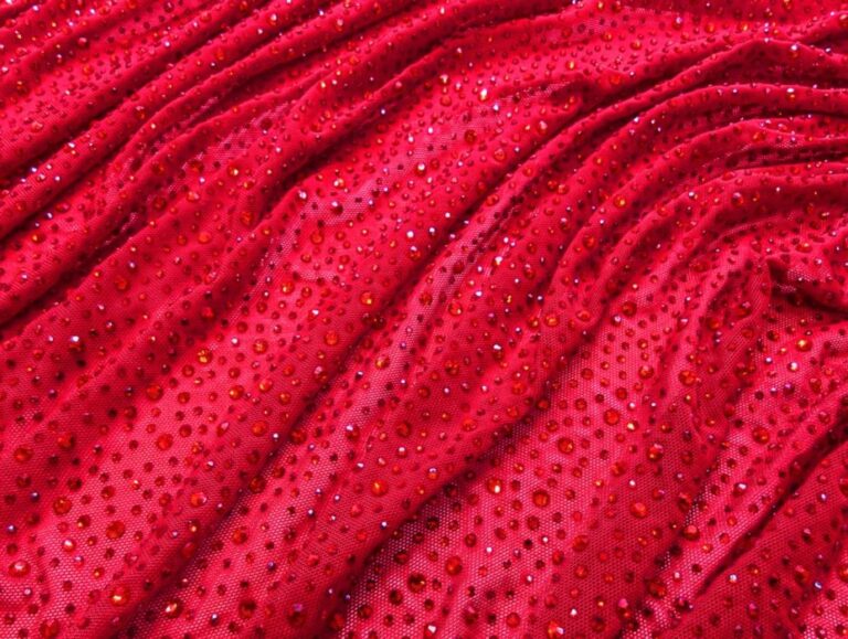 Rhinestone Stretch Net RED