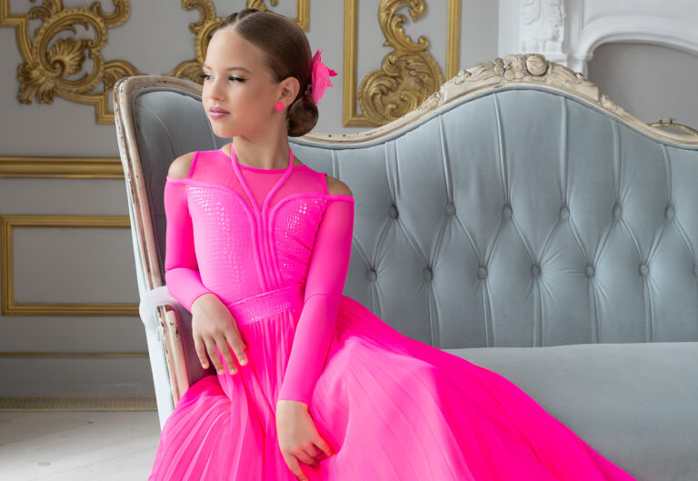 Giselle Lycra Juvenile Ballroom Dance Dress - 2 Skirts